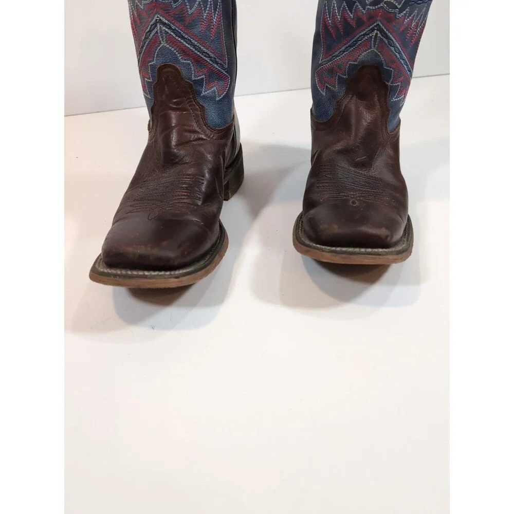 Nocona Women's Hero Nadia Blue Square Toe  Western Cowboy Boots Size 8.5 B - Picture 9 of 13